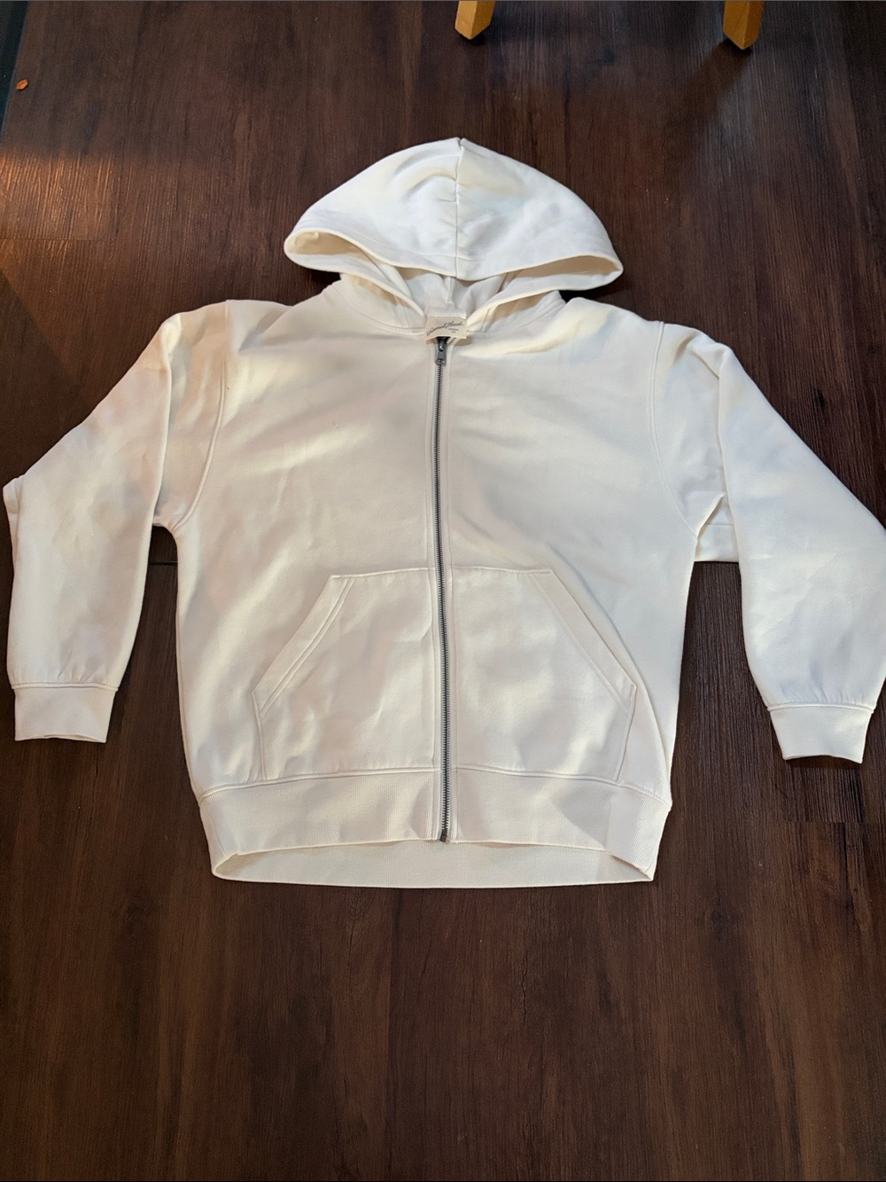 Universal Thread Cream Zip-Up Hooded Sweatshirt women’s sz XS